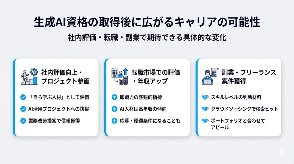生成AI資格の取得後に広がるキャリアの可能性