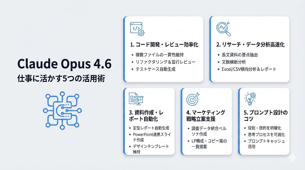 Claude Opus 4.6を仕事に活かす5つの活用術
