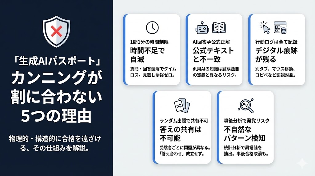 生成AIパスポートでカンニングが割に合わない5つの理由