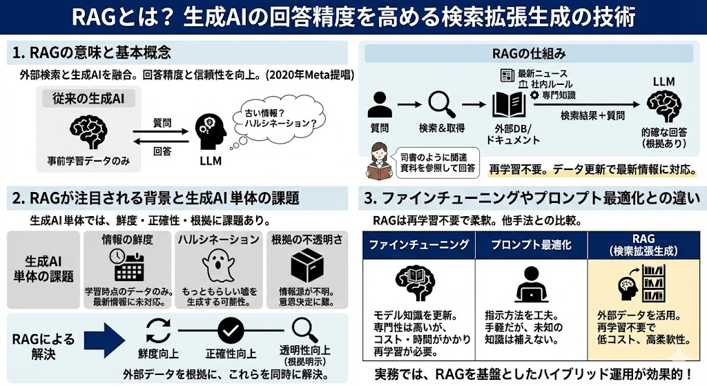 RAGとは生成AIの回答精度を高める検索拡張生成の技術
