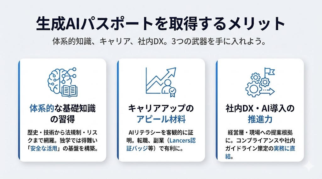 生成AIパスポートを取得するメリット