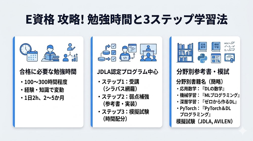 E資格の難易度を攻略する勉強法と必要な勉強時間