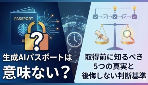 生成AIパスポートは意味ない？取得前に知るべき5つの真実と後悔しない判断基準