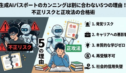 生成AIパスポートのカンニングは割に合わない5つの理由！不正リスクと正攻法の合格術