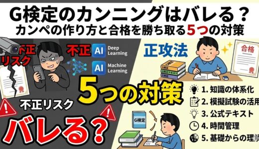 G検定のカンニングはバレる？カンペの作り方と合格を勝ち取る5つの対策