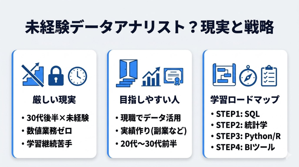 未経験からデータアナリストは厳しい？目指しやすい人との違い