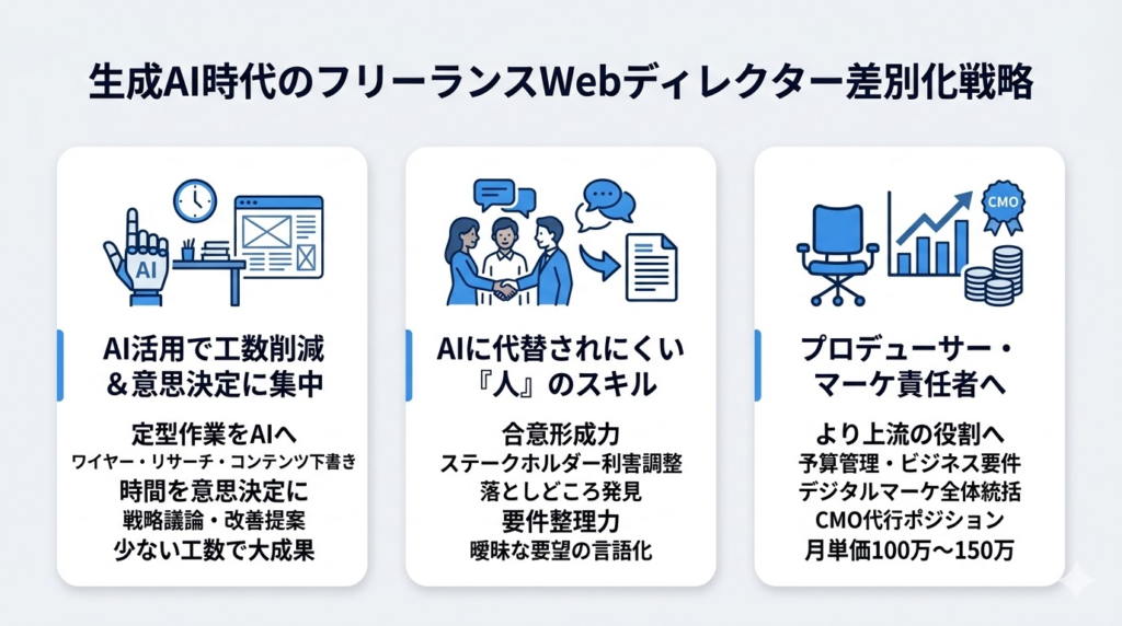 生成AI時代にWebディレクターのフリーランスが高年収を維持する差別化戦略