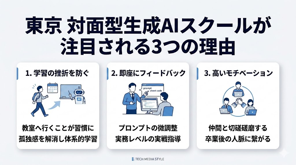 東京で対面の生成AIスクールが注目される理由