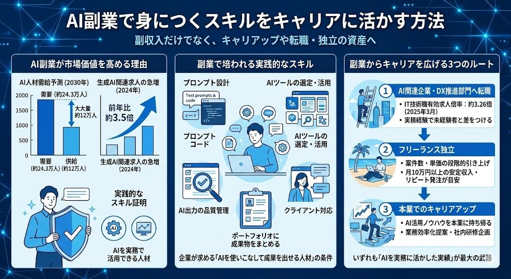 AI副業で身につくスキルをキャリアに活かす方法
