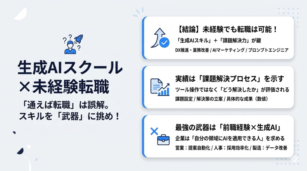転職に強い生成AIスクールに通えば未経験から転職できる？