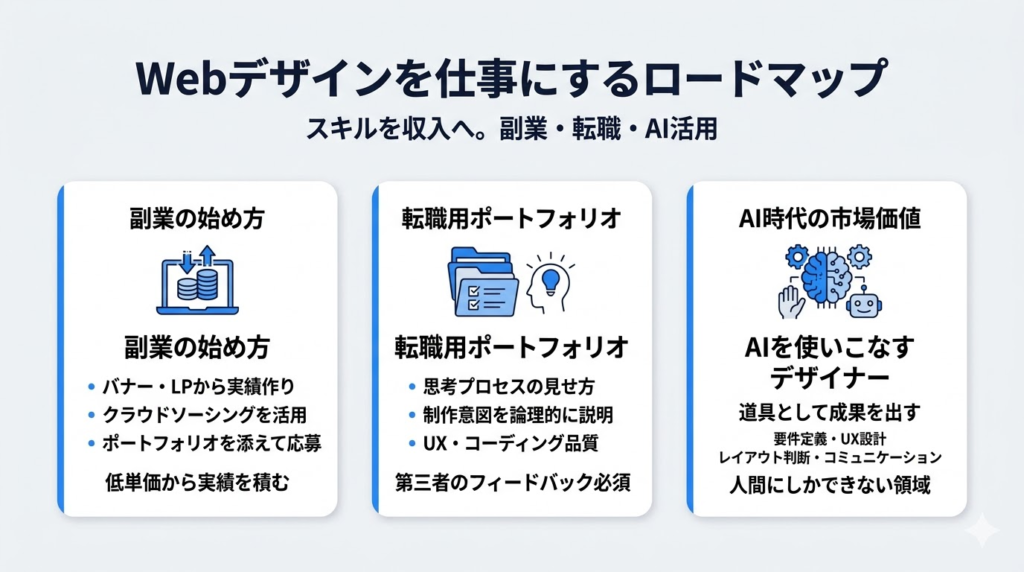 Webデザインのロードマップから仕事につなげる方法