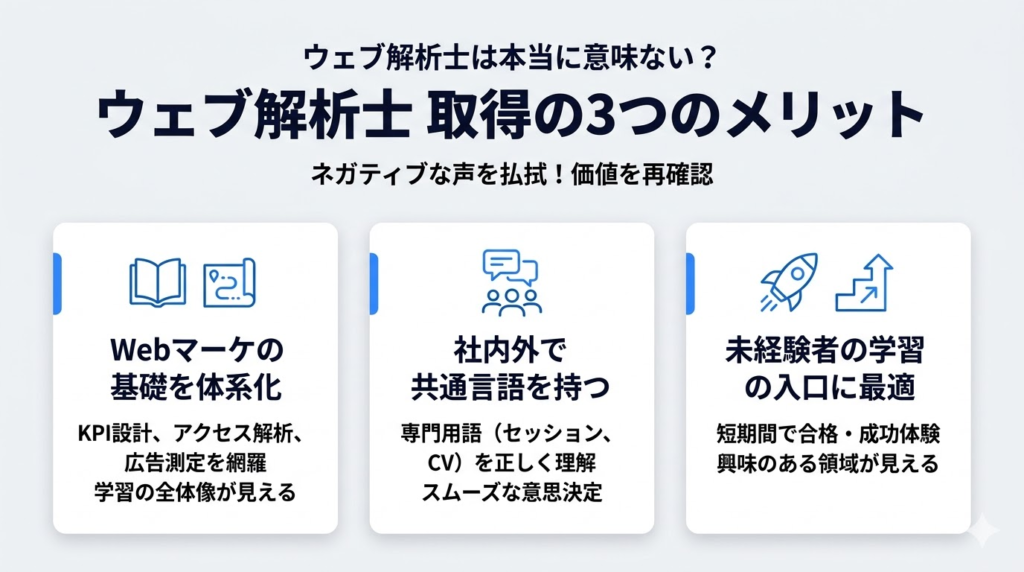 ウェブ解析士は本当に意味ない？取得するメリット