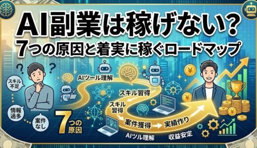 AI副業は稼げない？7つの原因と初心者が着実に稼ぐための実践ロードマップ