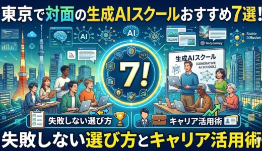 東京で対面の生成AIスクールおすすめ7選！失敗しない選び方とキャリア活用術