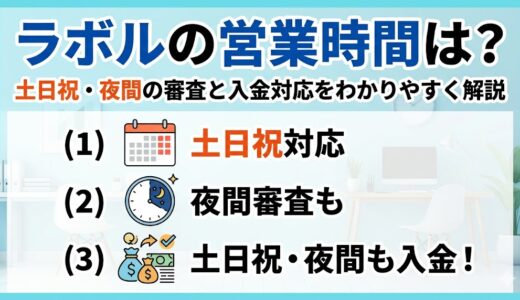 ラボルの営業時間は?土日祝・夜間の審査と入金対応をわかりやすく解説