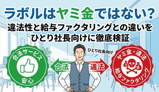 ラボルはヤミ金ではない？違法性と給与ファクタリングとの違いをひとり社長向けに徹底検証