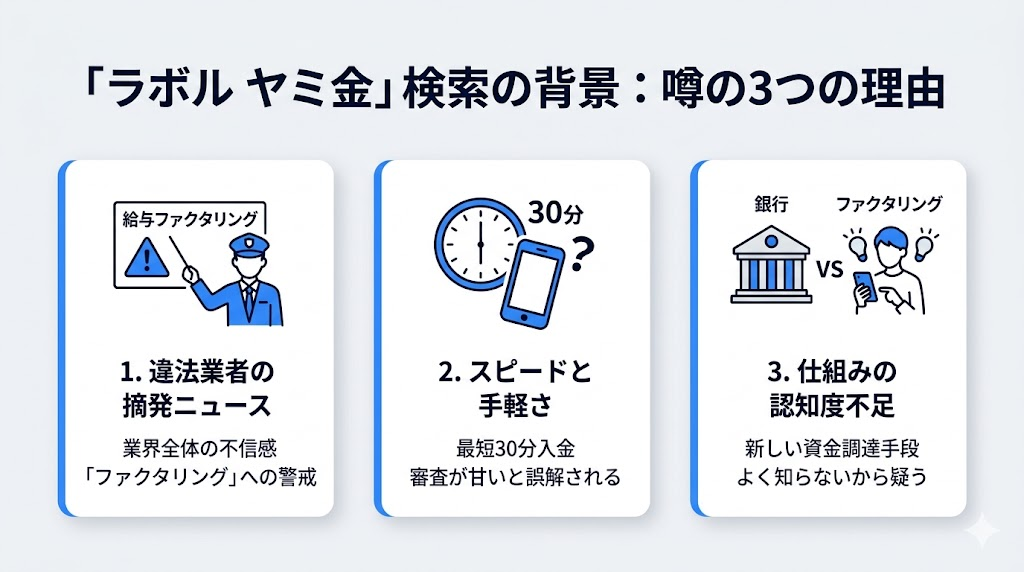 「ラボル ヤミ金」と検索される背景|噂が広がった3つの理由