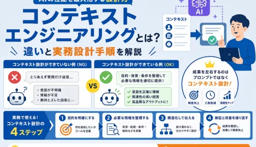 コンテキストエンジニアリングとは？違いと実務設計手順を解説