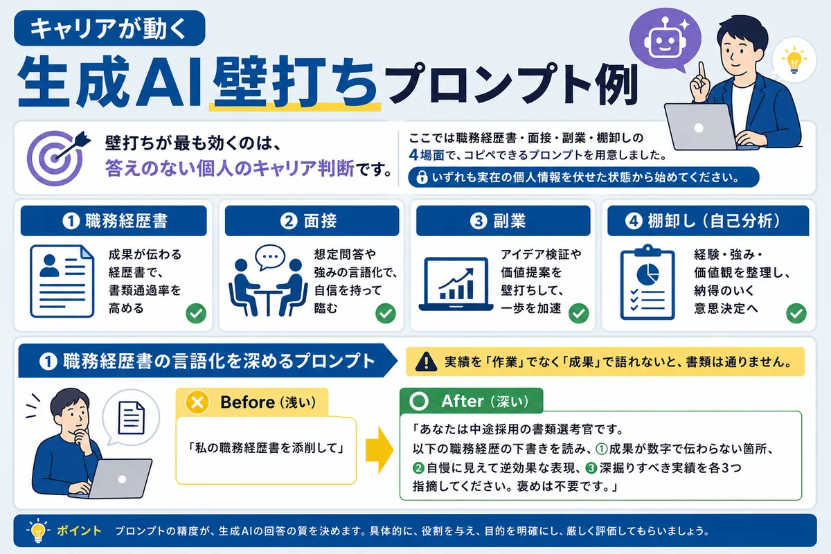 キャリアが動く生成AI壁打ちプロンプト例