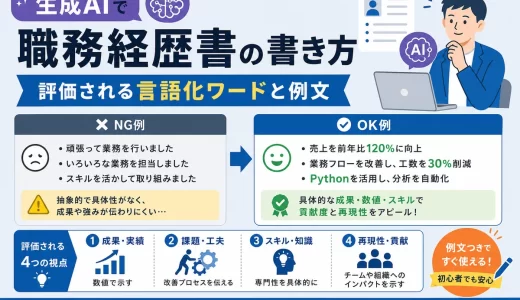 生成AI職務経歴書の書き方｜評価される言語化ワードと例文