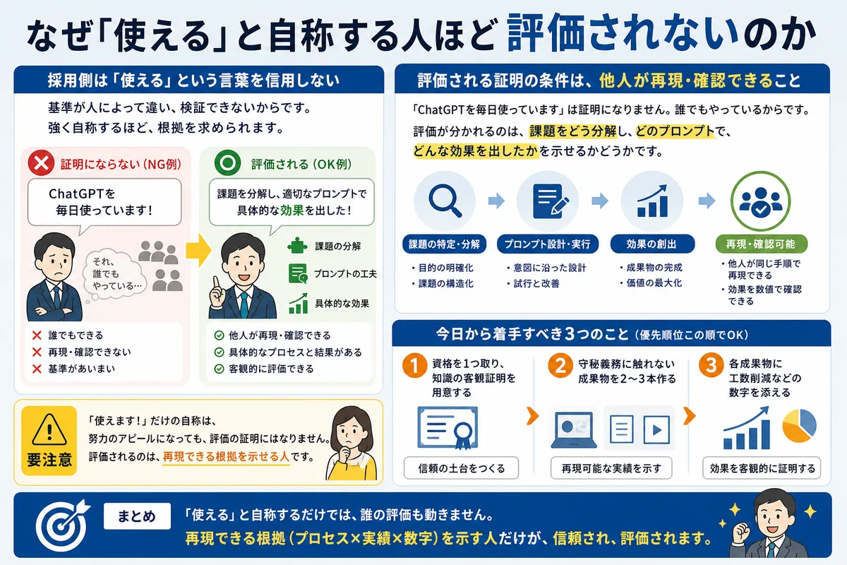 なぜ「使える」と自称する人ほど評価されないのか