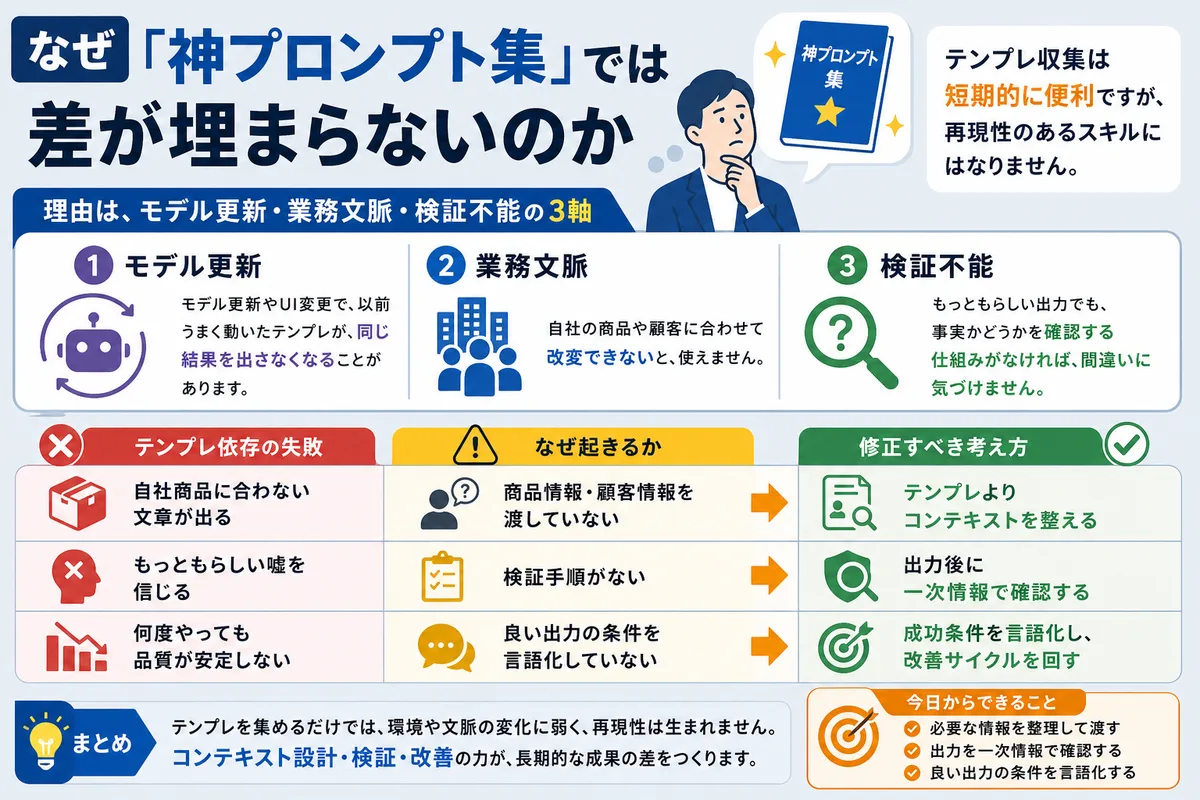なぜ「神プロンプト集」では差が埋まらないのか
