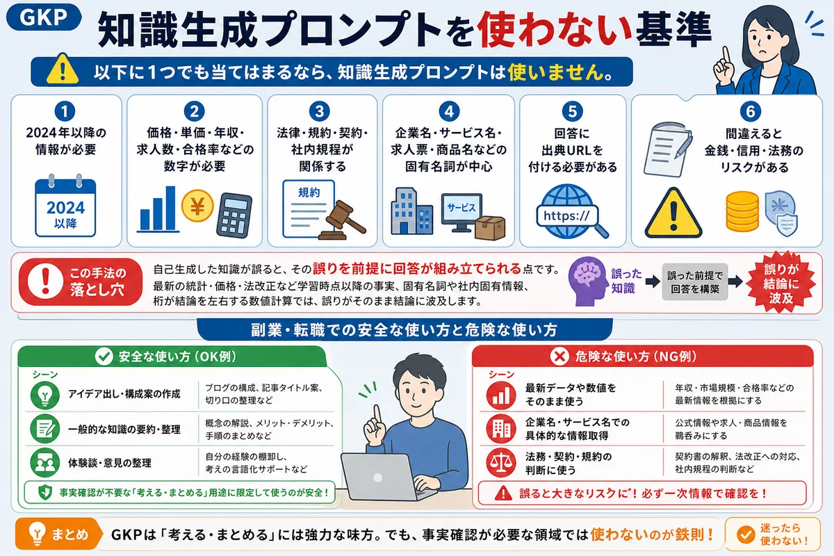 知識生成プロンプトを使わない基準