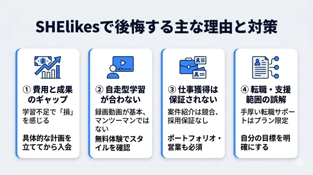 シーライクスで後悔すると言われる主な理由