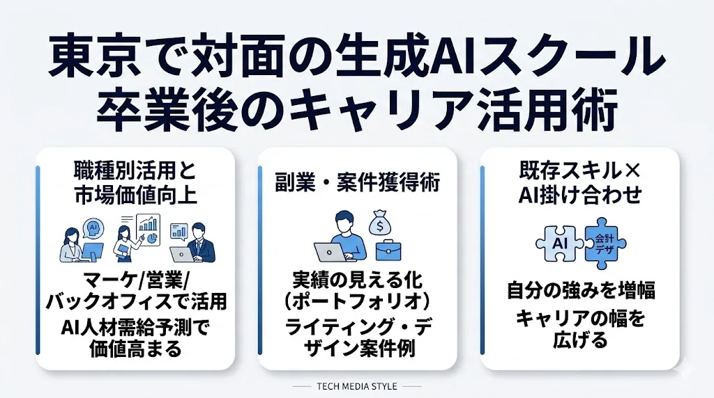 東京で対面の生成AIスクール卒業後のキャリア活用術