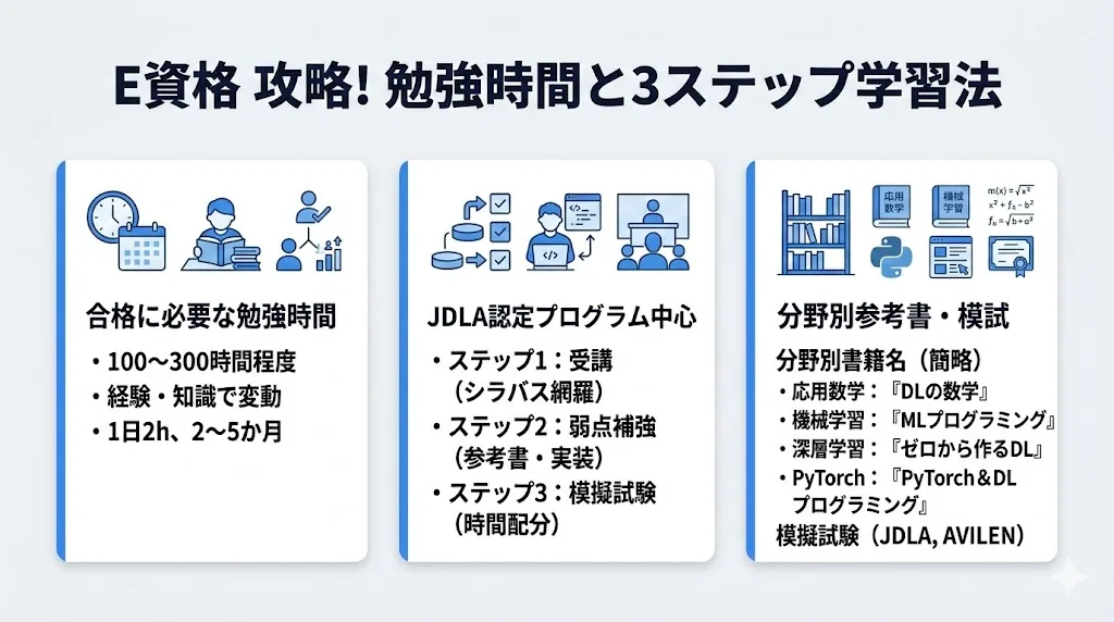 E資格の難易度を攻略する勉強法と必要な勉強時間