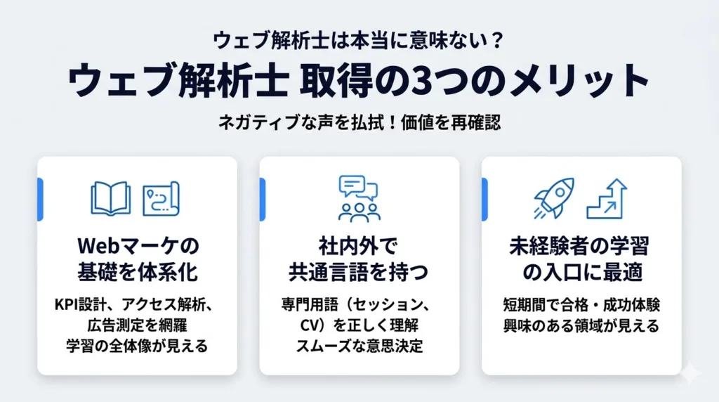 ウェブ解析士は本当に意味ない?取得するメリット