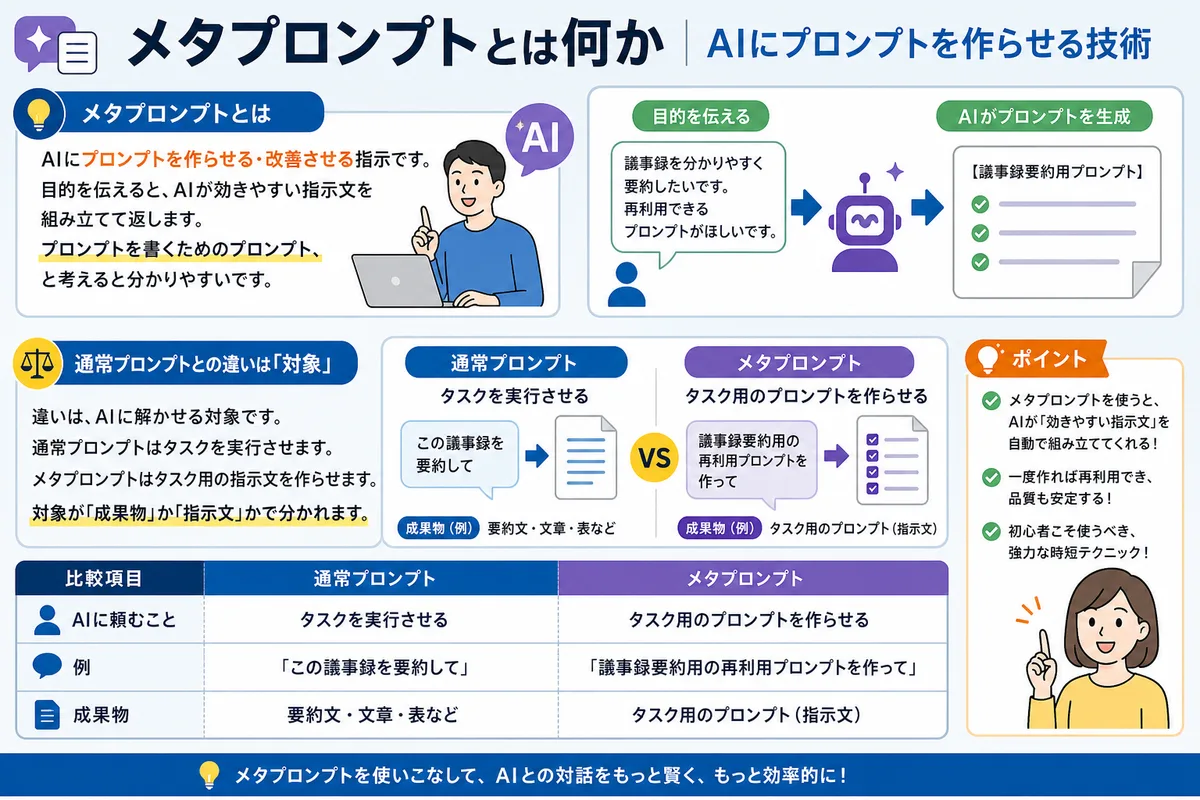 メタプロンプトとは何か｜AIにプロンプトを作らせる技術