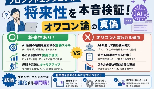 プロンプトエンジニアの将来性を本音検証！オワコン論の真偽