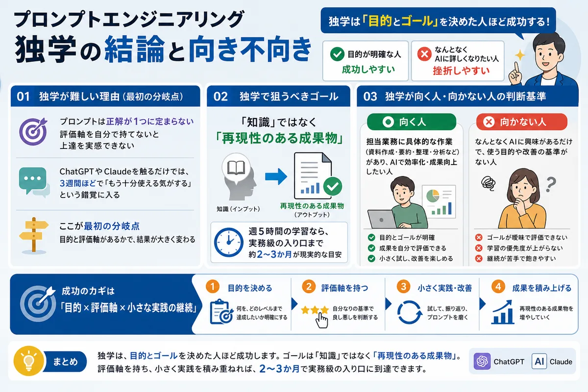 プロンプトエンジニアリング独学の結論と向き不向き