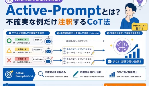 Active-Promptとは？不確実な例だけ注釈するCoT法