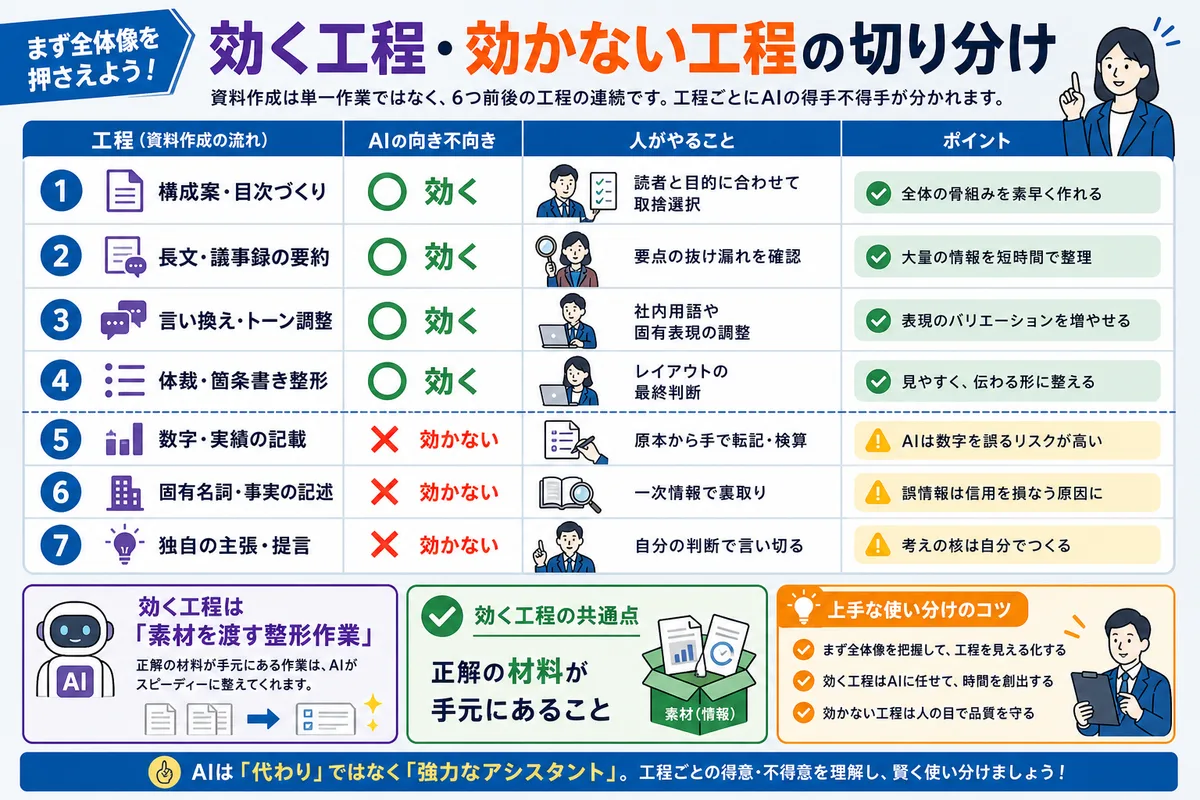 効く工程・効かない工程の切り分け
