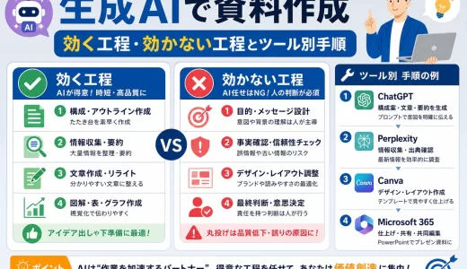 生成AIで資料作成｜効く工程・効かない工程とツール別手順