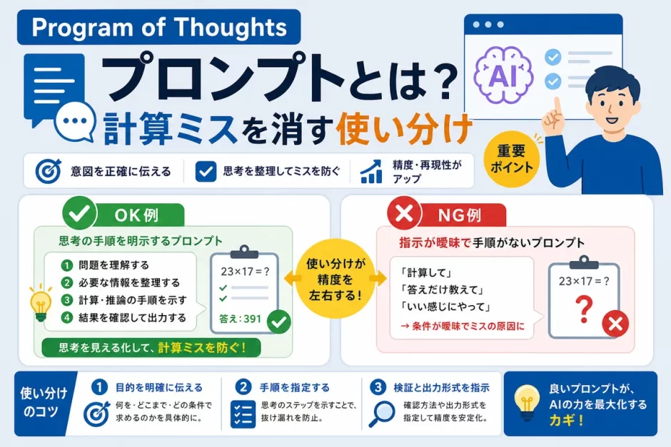 Program of Thoughtsプロンプトとは？計算ミスを消す使い分け