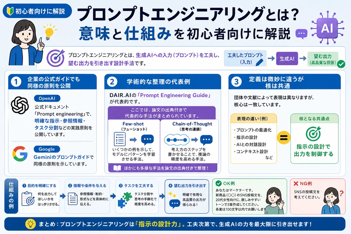 プロンプトエンジニアリングとは?意味と仕組みを初心者向けに解説