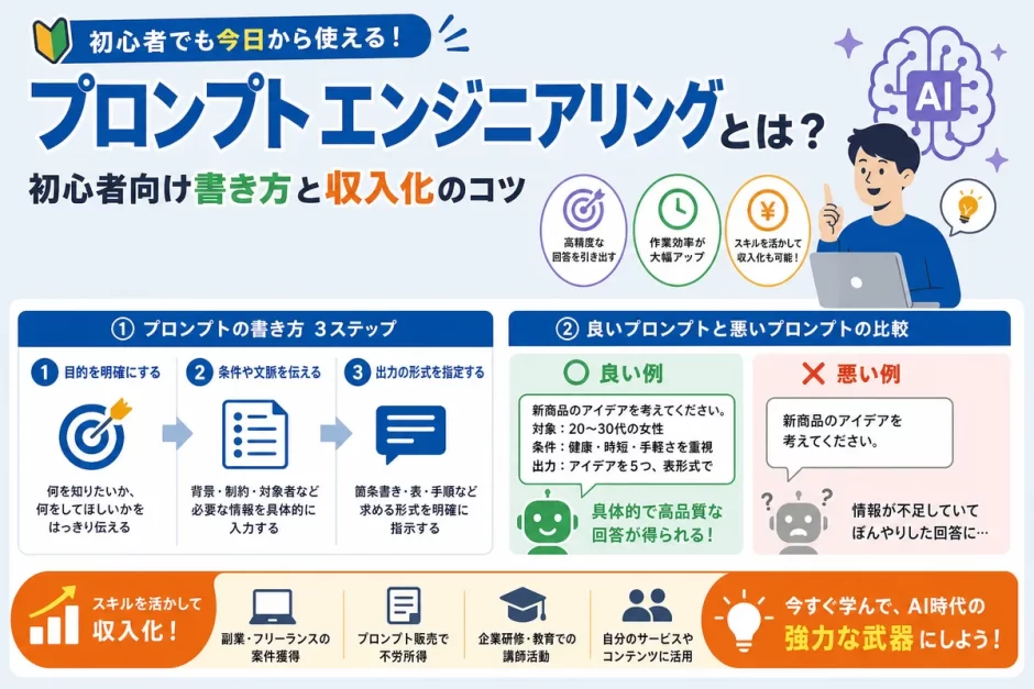 プロンプトエンジニアリングとは？初心者向け書き方と収入化