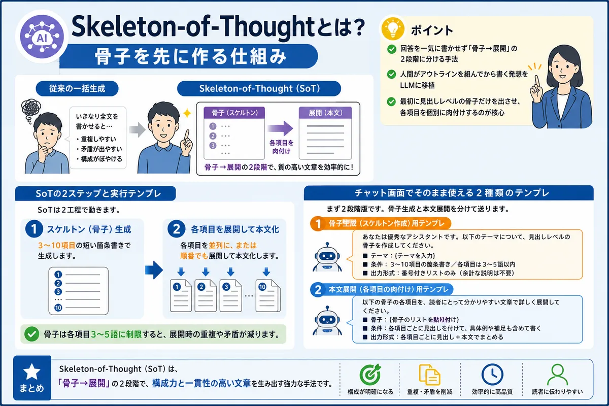 Skeleton-of-Thoughtとは？骨子を先に作る仕組み