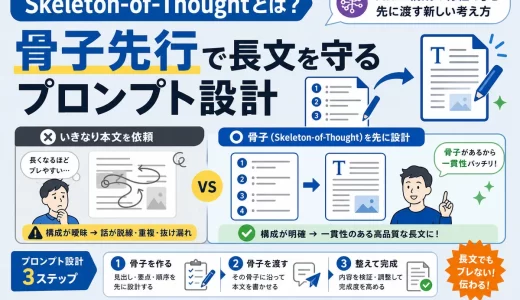 Skeleton-of-Thoughtとは？骨子先行で長文を守るプロンプト設計