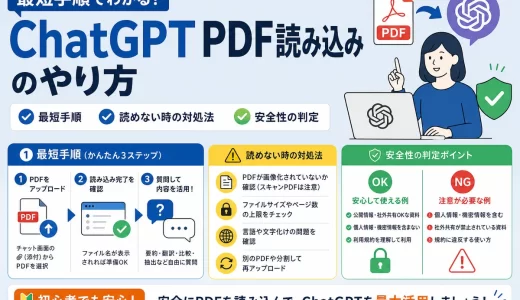 ChatGPT PDF読み込みのやり方｜最短手順・読めない時の対処・安全判定