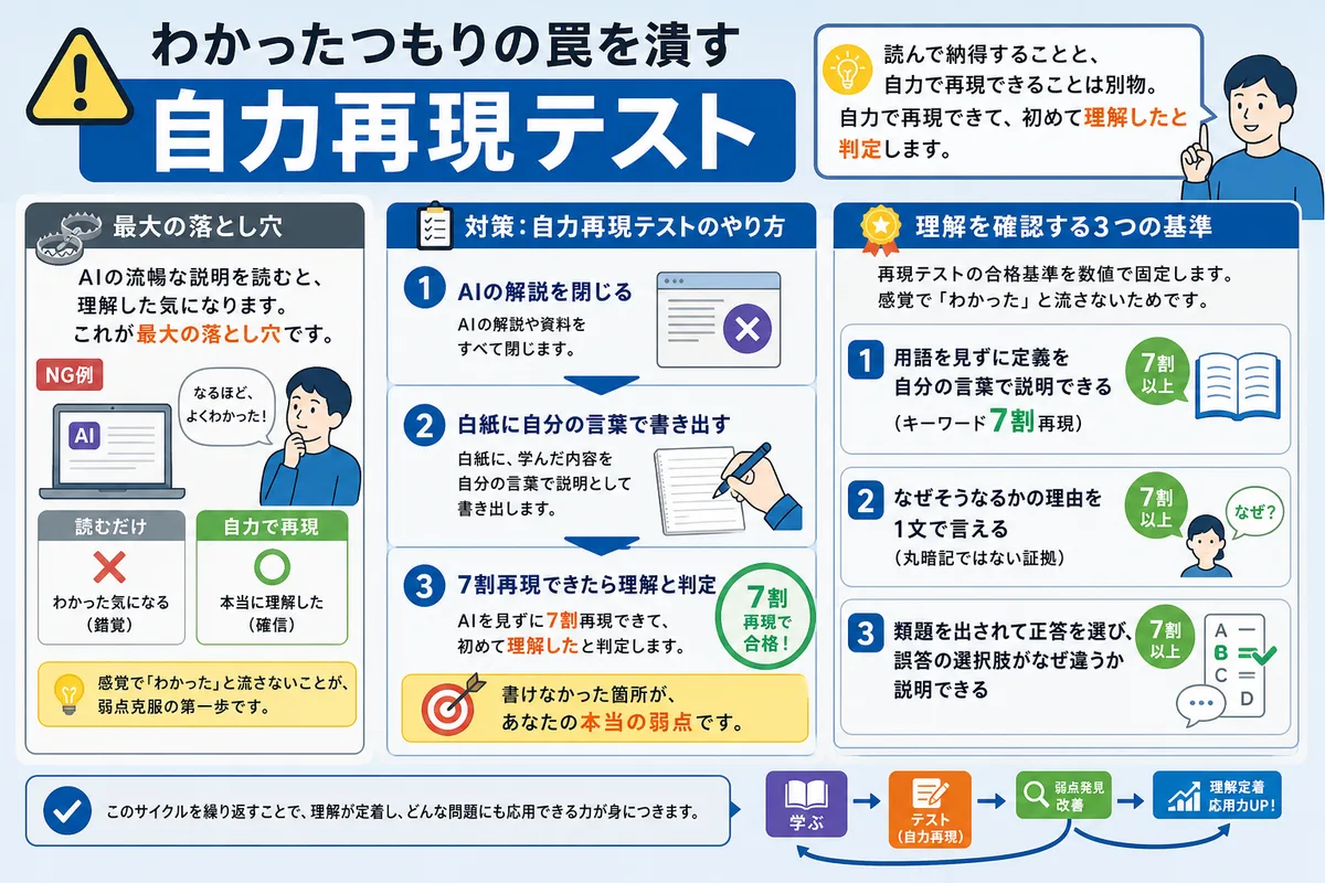 わかったつもりの罠を潰す自力再現テスト