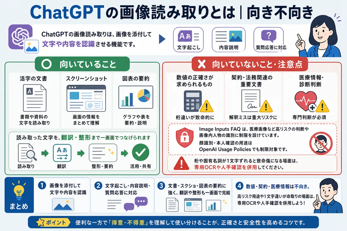 ChatGPTの画像読み取りとは|向き不向き