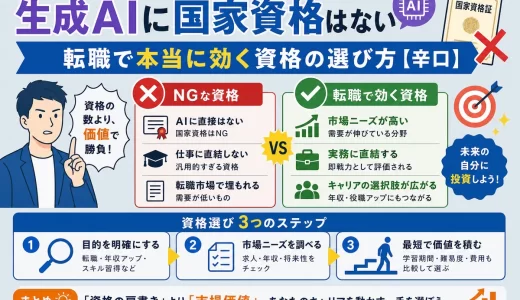 生成AIに国家資格はない｜転職で本当に効く資格の選び方【辛口】